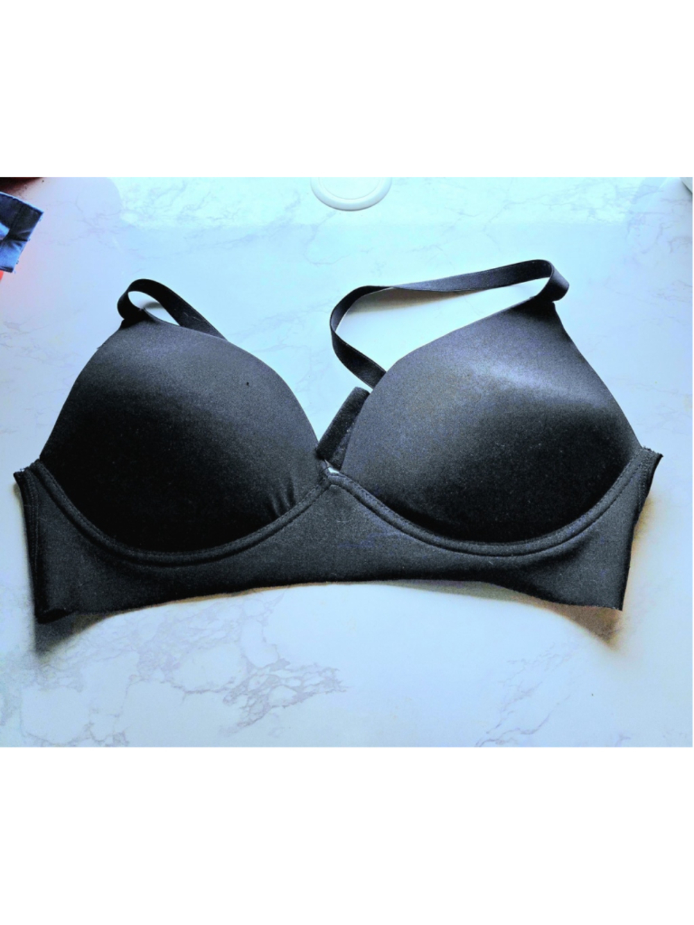 Just Be Womens Black Wireless T-Shirt Bra Size 38B